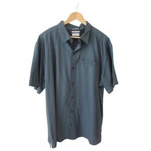 Columbia Sportswear Checkered Button Up Short Sleeve Shirt Men's‎ Size XL